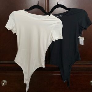 Pink Rose Women's Classic Black and White Bodysuits